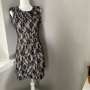 Black and white dress, xxsmall /P, beautiful thick fabric, wedding guest party